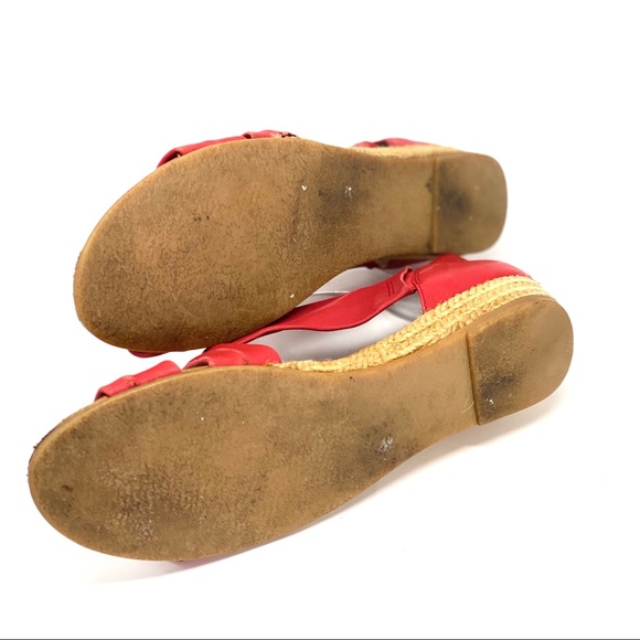 Eric Michael Red Leather Sandals - Picture 5 of 6